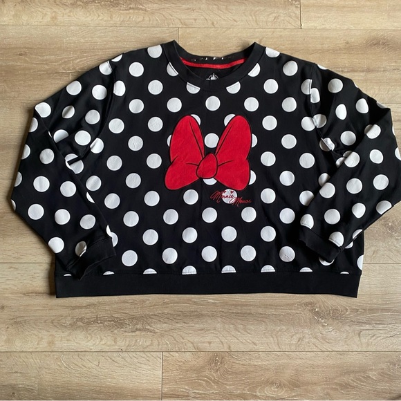 Disney Minnie Mouse Cropped Pullover Sweatshirt 3X - Picture 3 of 11